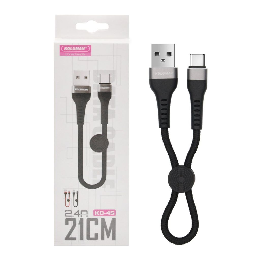 کابل تبدیل USB به لایتنینگ کلومن مدل DK – 45  طول 0.21 متر مشکی