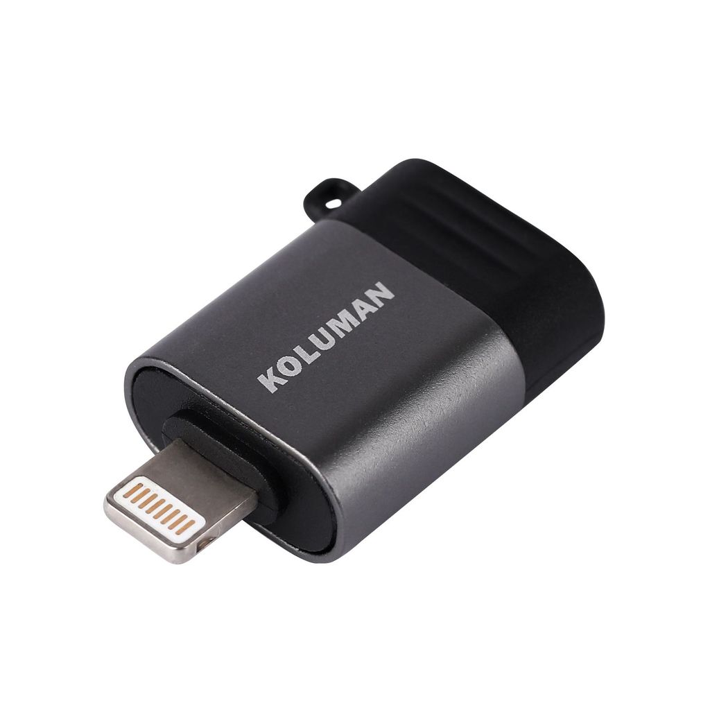 مبدل USB به لایتنینگ کلومن مدل K-OT15 خاکستری