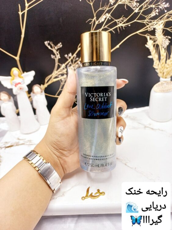 بادی اسپلش 250 ml شاین دار ویکتوریا سکرت مدل Love Addict Shimmer اورجینال